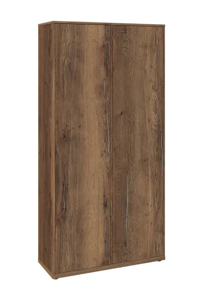 KSR6-81 L skříň šatní, 2x výsuvné ramínko, 2053x1022x400 mm, provedení levé, dub halifax cínový